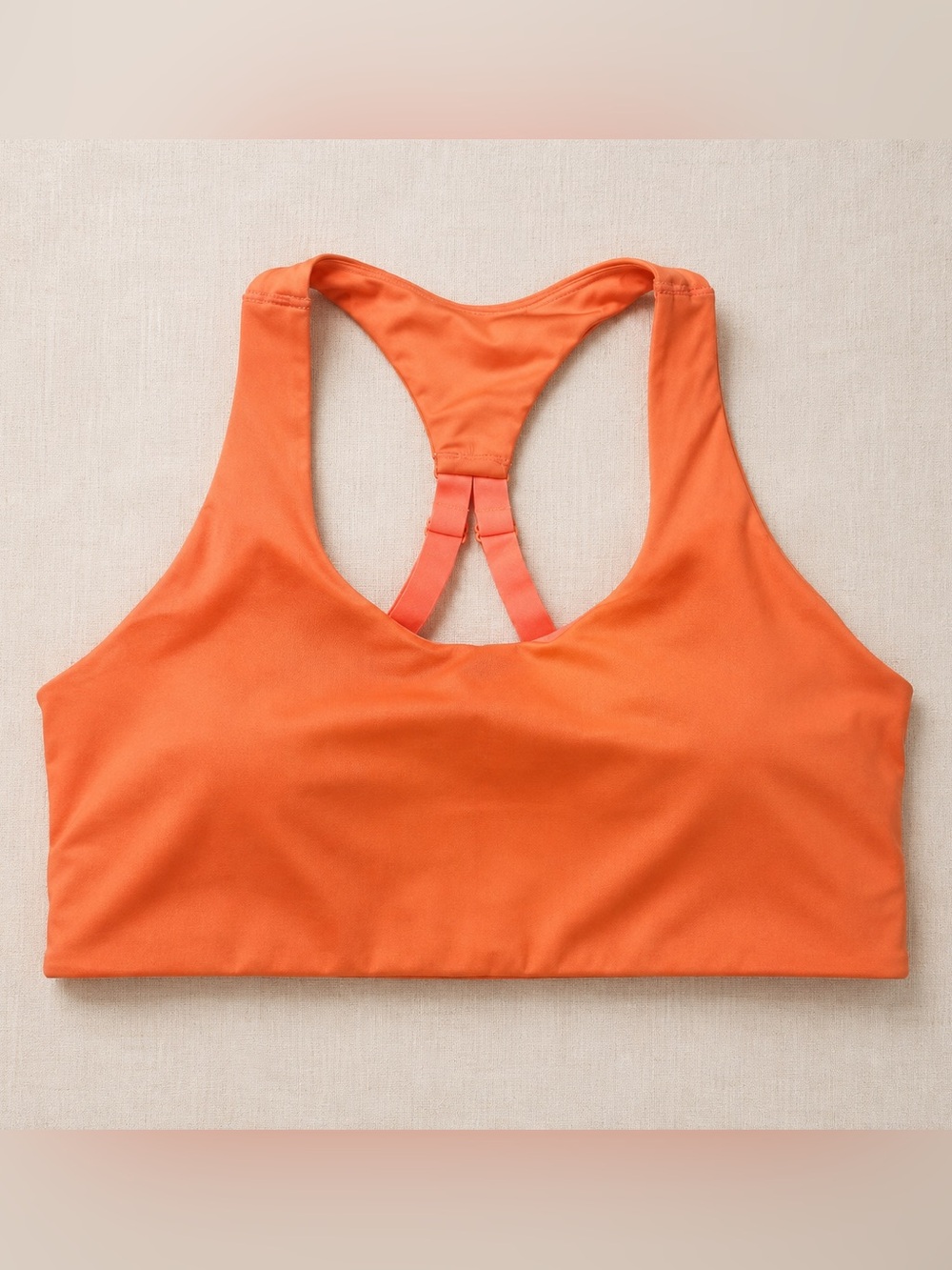 New Balance Orange Racerback Sports Bra
